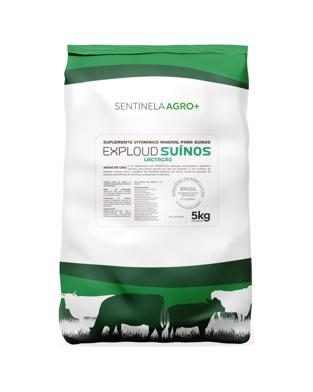 Exploud Suínos Lactação 5Kg (Grande)